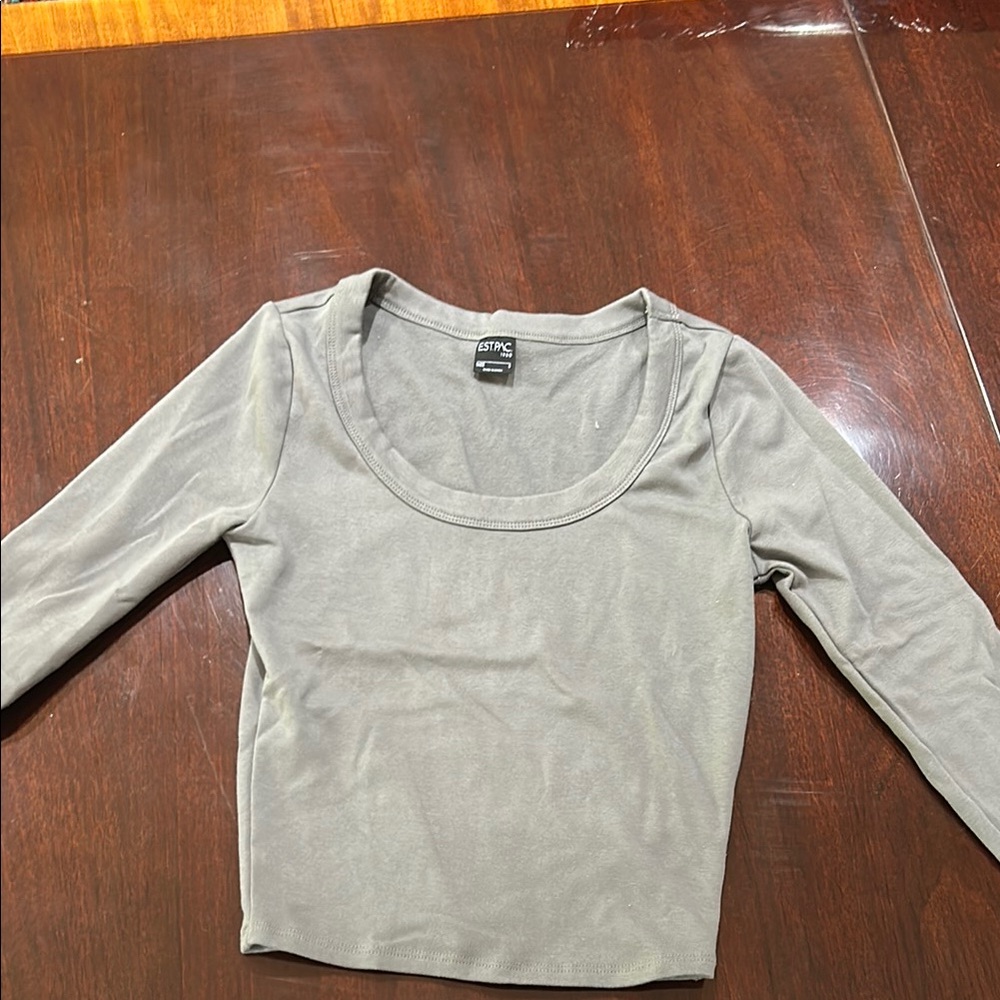 PacSun Gray Fitted Bodysuit